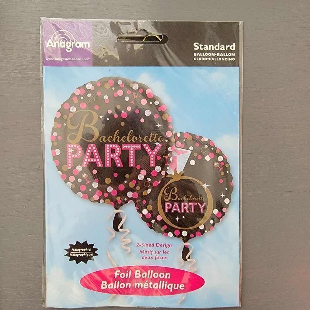"Bachelorette Party" Foil Balloon with 2-Sided Design.
